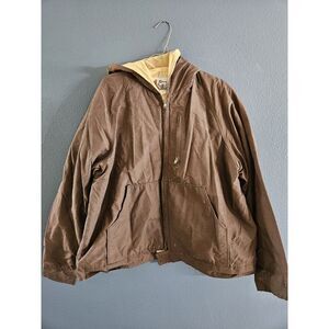 Woolrich Barn Jacket Sherpa Lined Canvas Chore Field Coat Work Mens Xl Brown Vtg